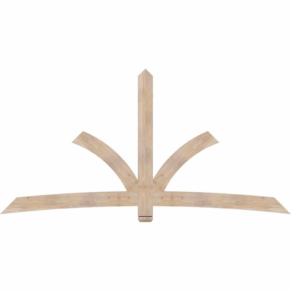 Ekena Millwork Davenport Smooth Timber Gable Bracket, Douglas Fir, 108"W x 54"H x 1 1/2"D x 5 1/2"F, 12/12 Pitch GBW108X54X0206DAV00SDF - main